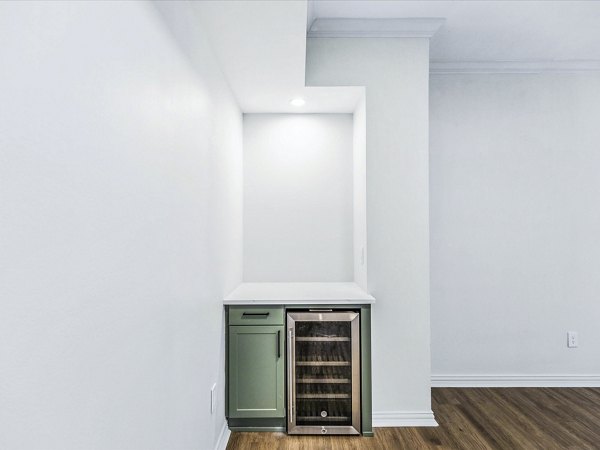 living room and wine refrigerator at Broadstone Sora Apartments