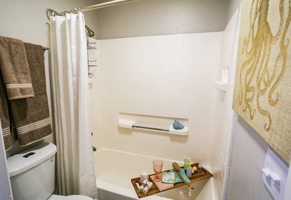 bathroom at St. Lucia Apartments