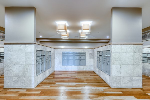 Mail room with organized parcel lockers at Ventura Ridge Apartments