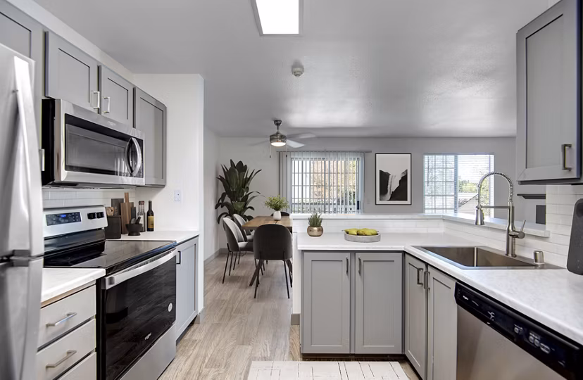 kitchen at Overlander Apartments