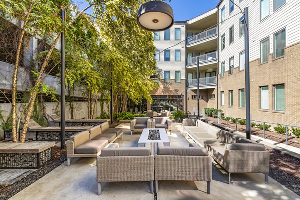 fire pit/patio at Terra House Apartments