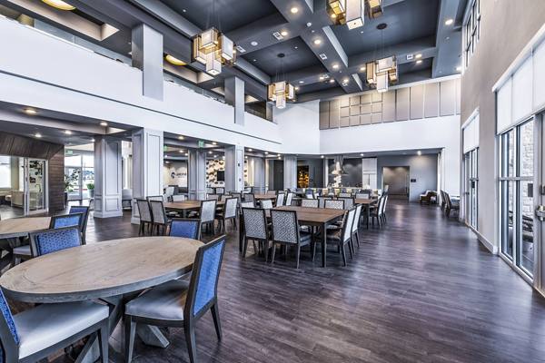 clubhouse dining at Larkspur at Creekside Apartments