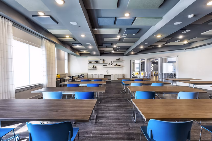 Clubhouse arts area with creative spaces at Larkspur at Creekside Apartments
