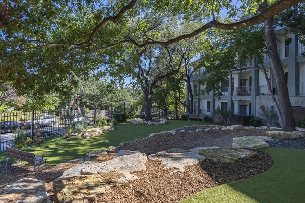 Dog park with agility equipment at The Lola Apartments, a Greystar luxury community perfect for pet owners