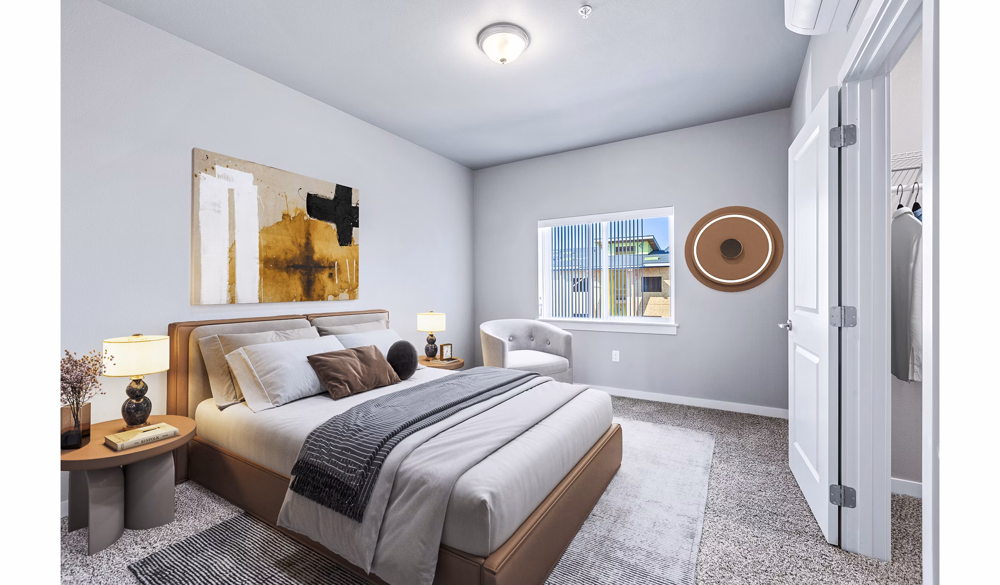 bedroom at Skyview Apartments