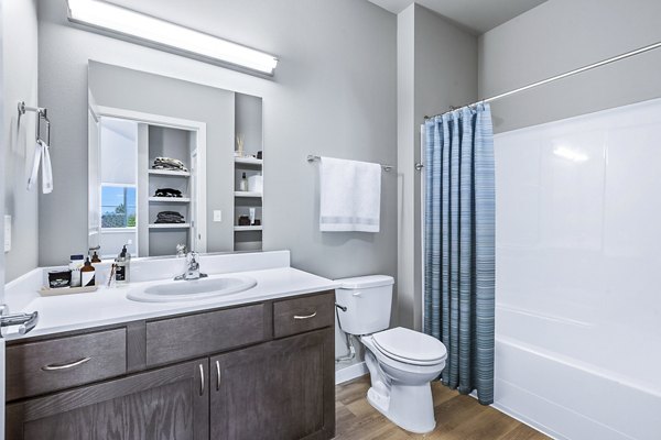 bathroom at Skyview Apartments