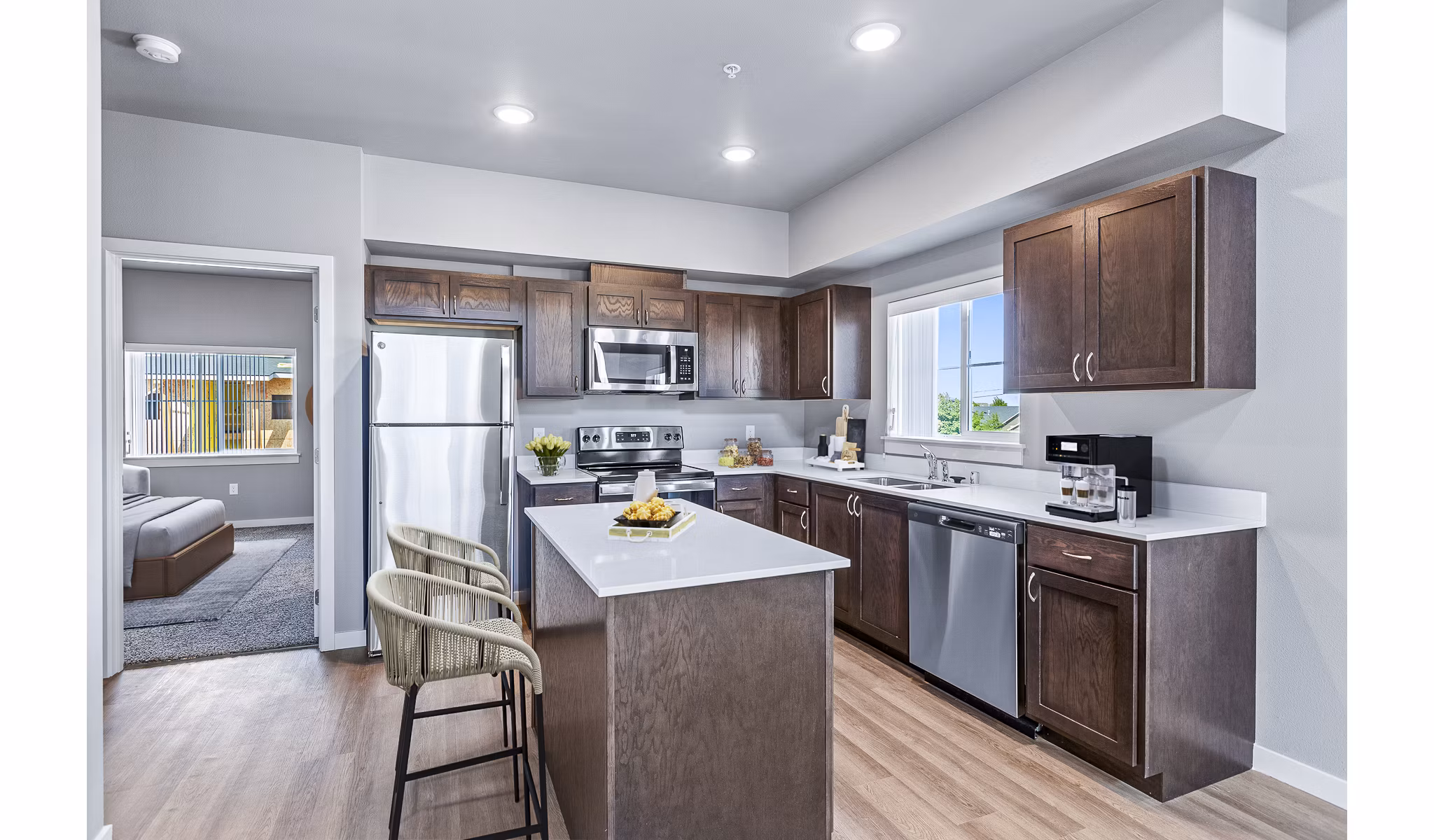kitchen at Skyview Apartments