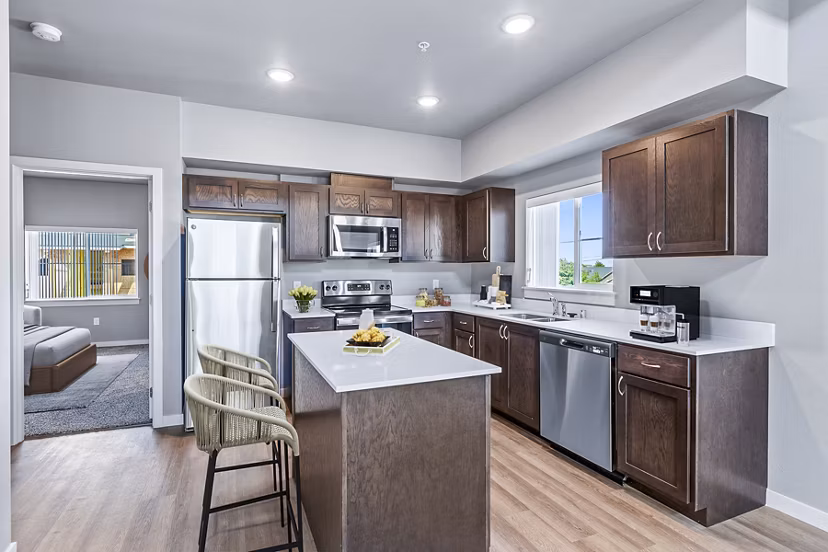 kitchen at Skyview Apartments