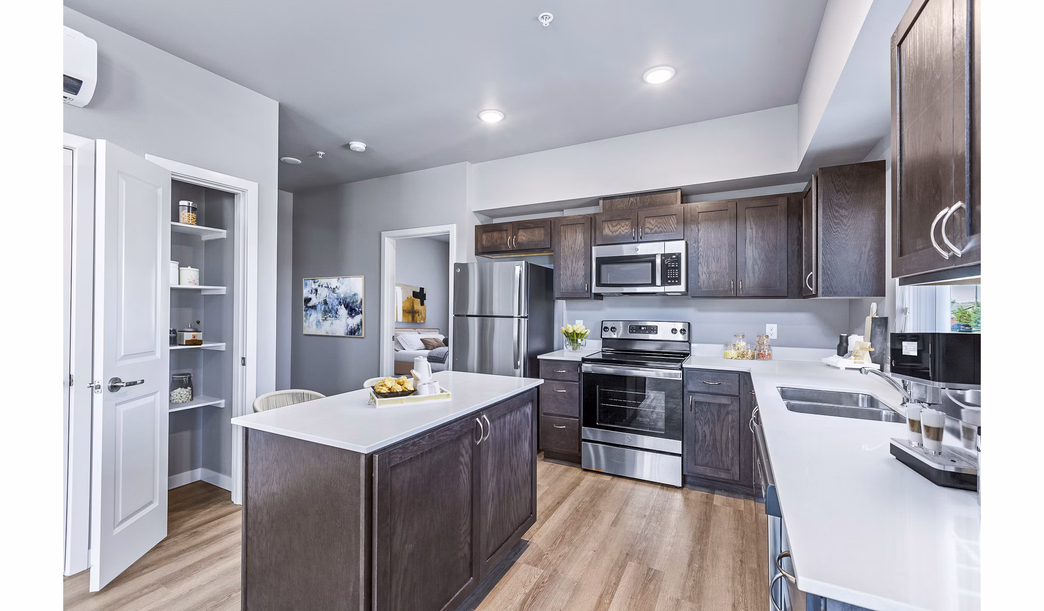 kitchen at Skyview Apartments