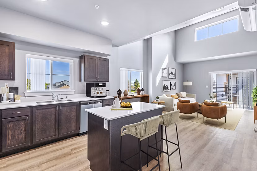 kitchen at Skyview Apartments