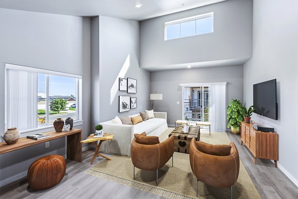 living room at Skyview Apartments
