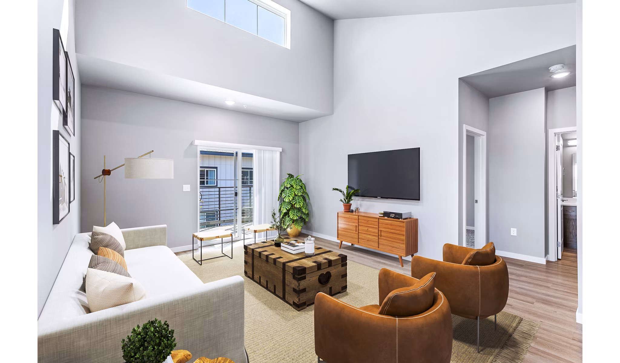 living room at Skyview Apartments