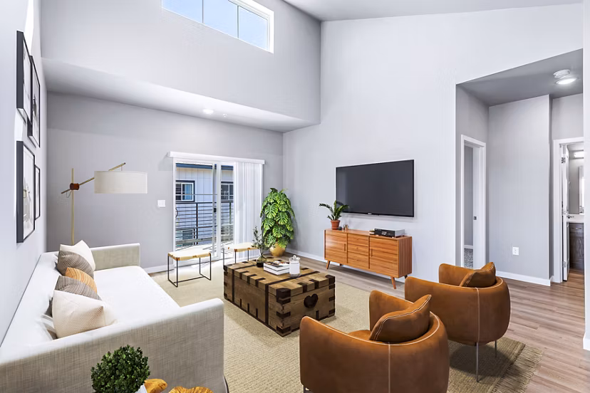 living room at Skyview Apartments