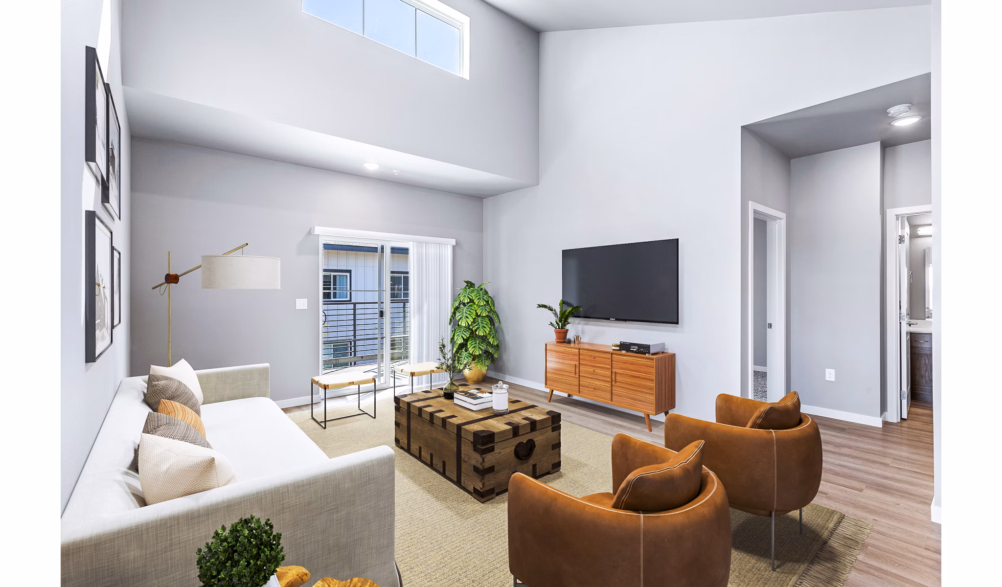 living room at Skyview Apartments