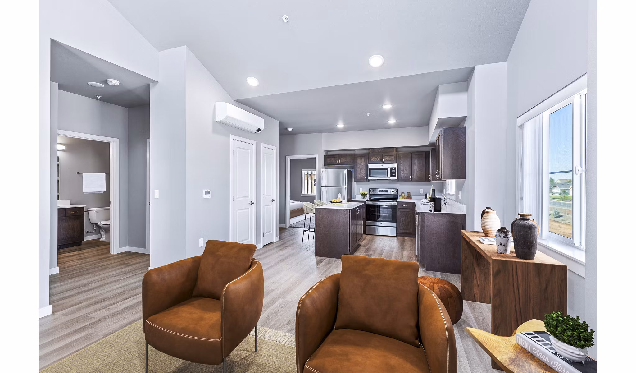 living room at Skyview Apartments