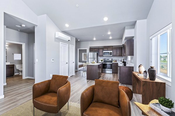 living room at Skyview Apartments