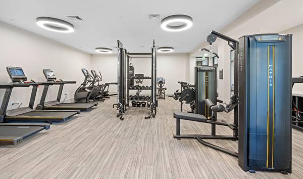 fitness center at Loop 83 Apartments