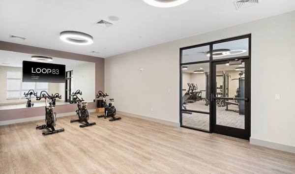 fitness center at Loop 83 Apartments
