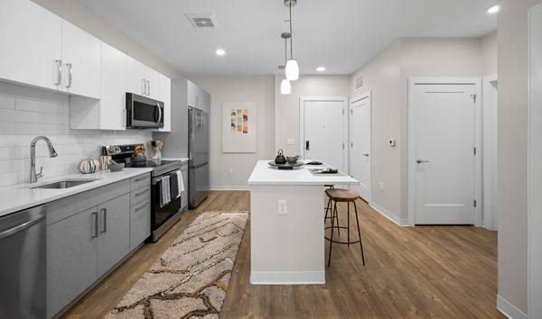 kitchen at Loop 83 Apartments