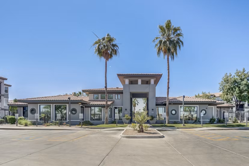 Gateway at Tempe Apartments: Modern building signage in a luxury community setting