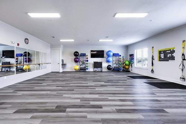 yoga studio at Ivy Point Klein Apartments