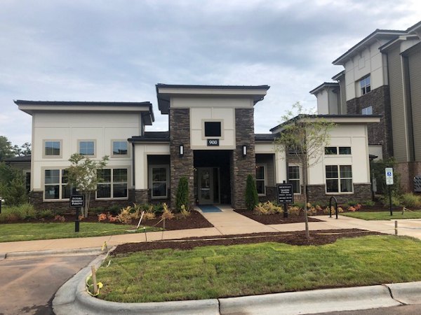 exterior at The Peak at Nichols Plaza Apartments