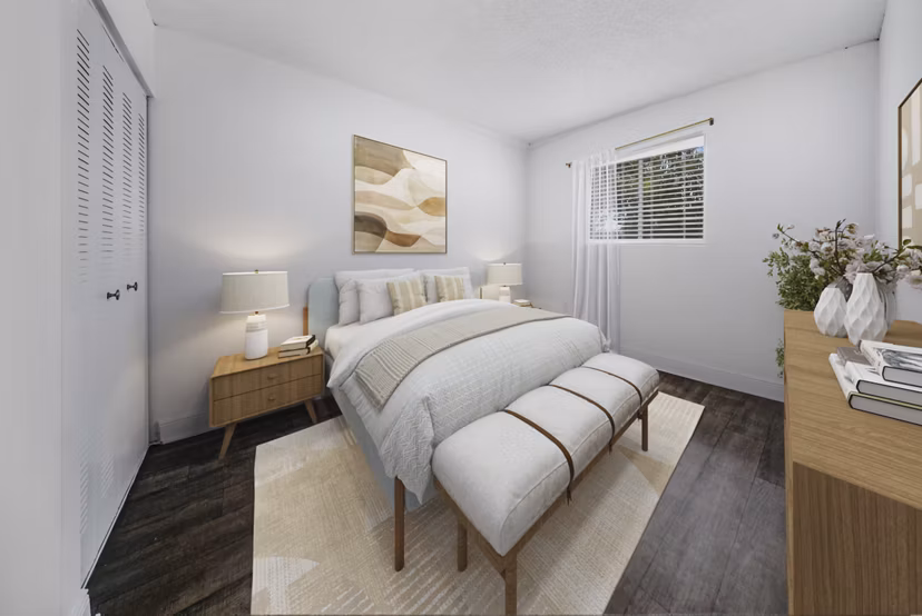 bedroom at 7 West Apartments