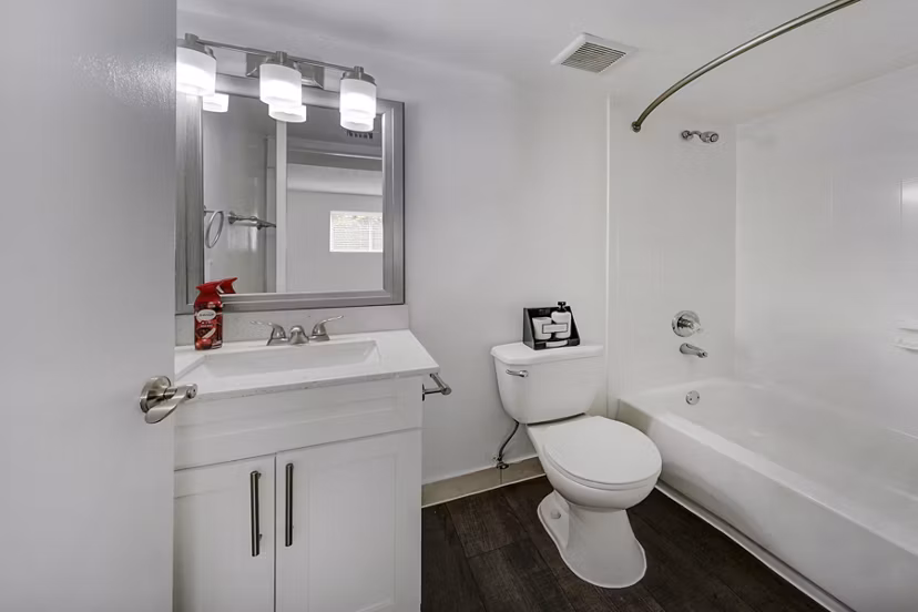 bathroom at 7 West Apartments