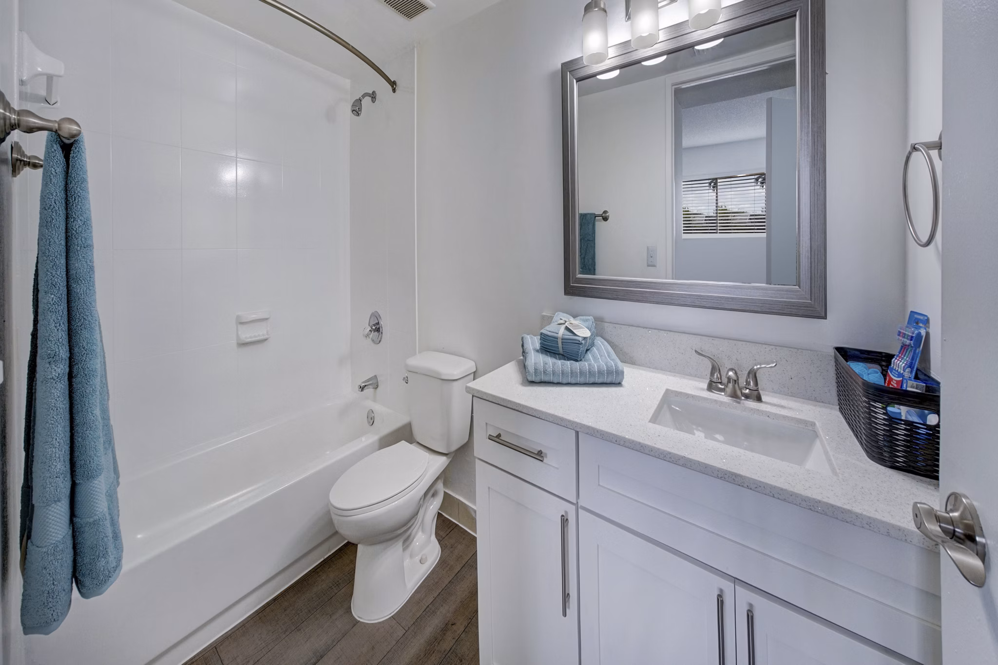 bathroom at 7 West Apartments