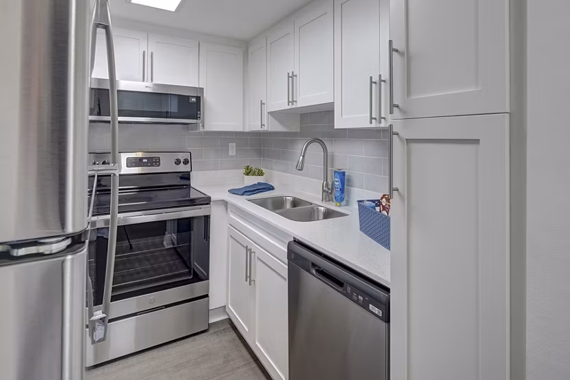 kitchen at 7 West Apartments