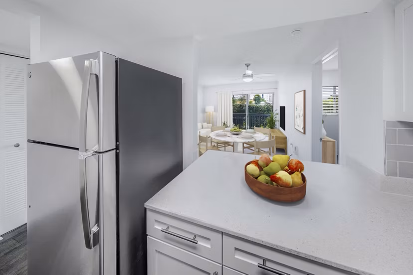 kitchen at 7 West Apartments