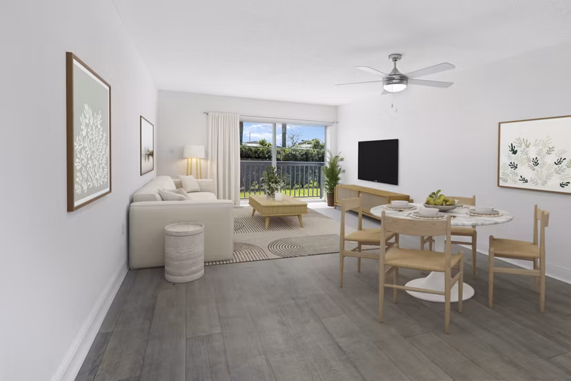 living room at 7 West Apartments