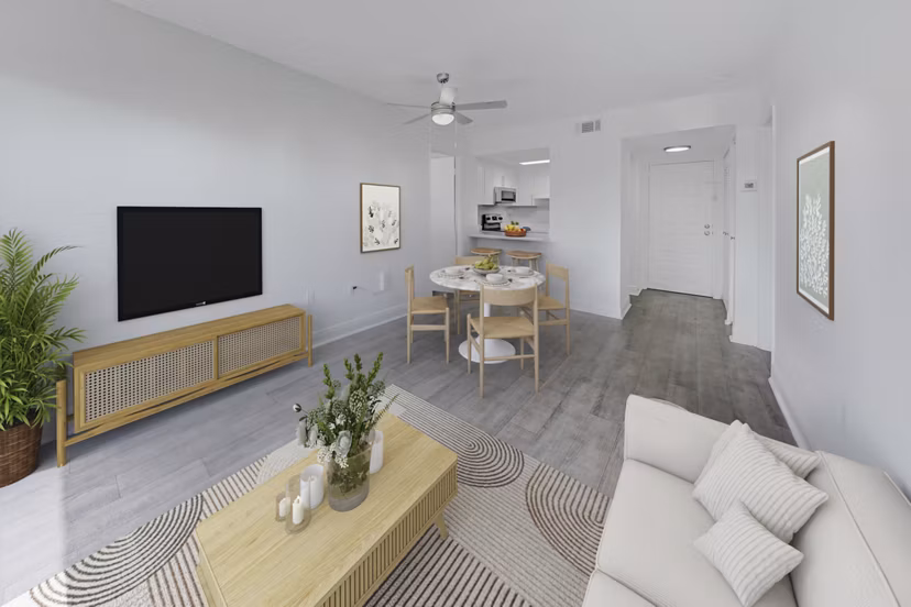 living room at 7 West Apartments