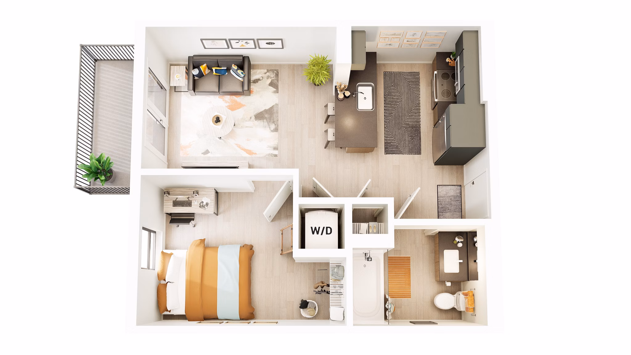 A1 floor plan at Union Grantville Apartments