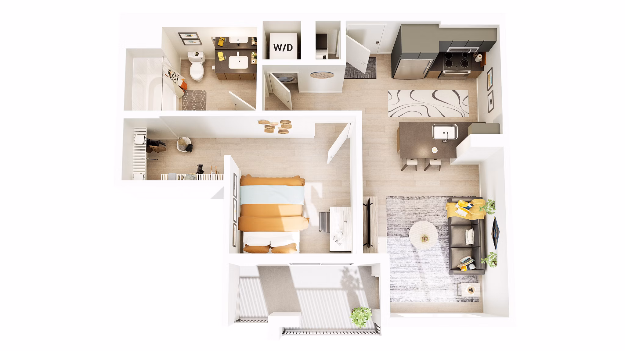 A2 floor plan at Union Grantville Apartments
