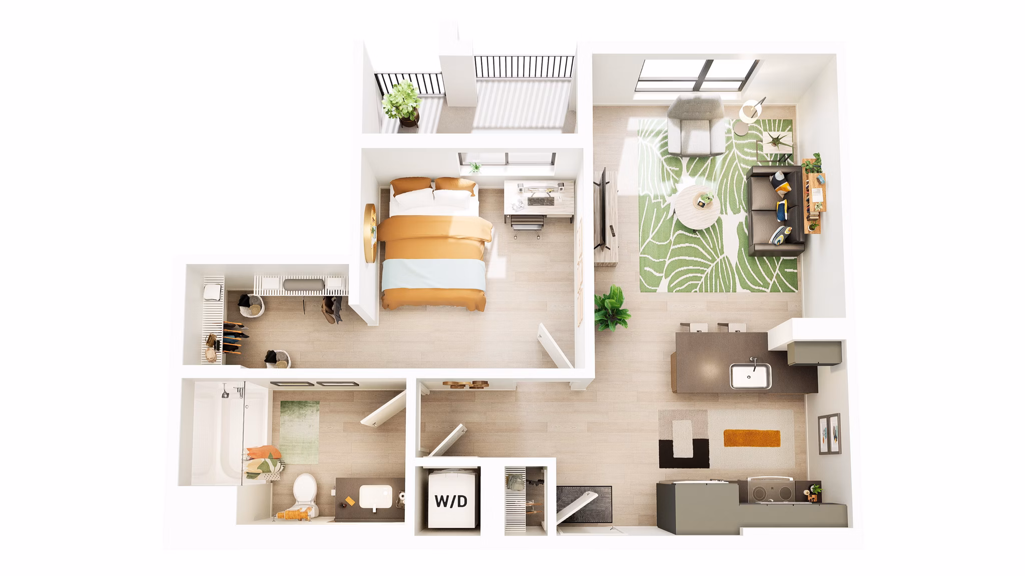 A4 floor plan at Union Grantville Apartments