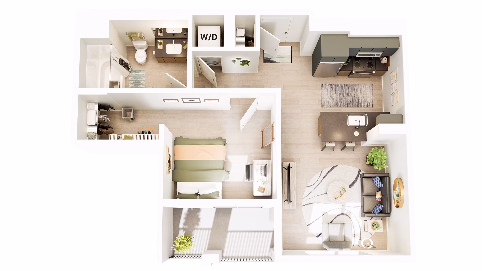 A4A floor plan at Union Grantville Apartments