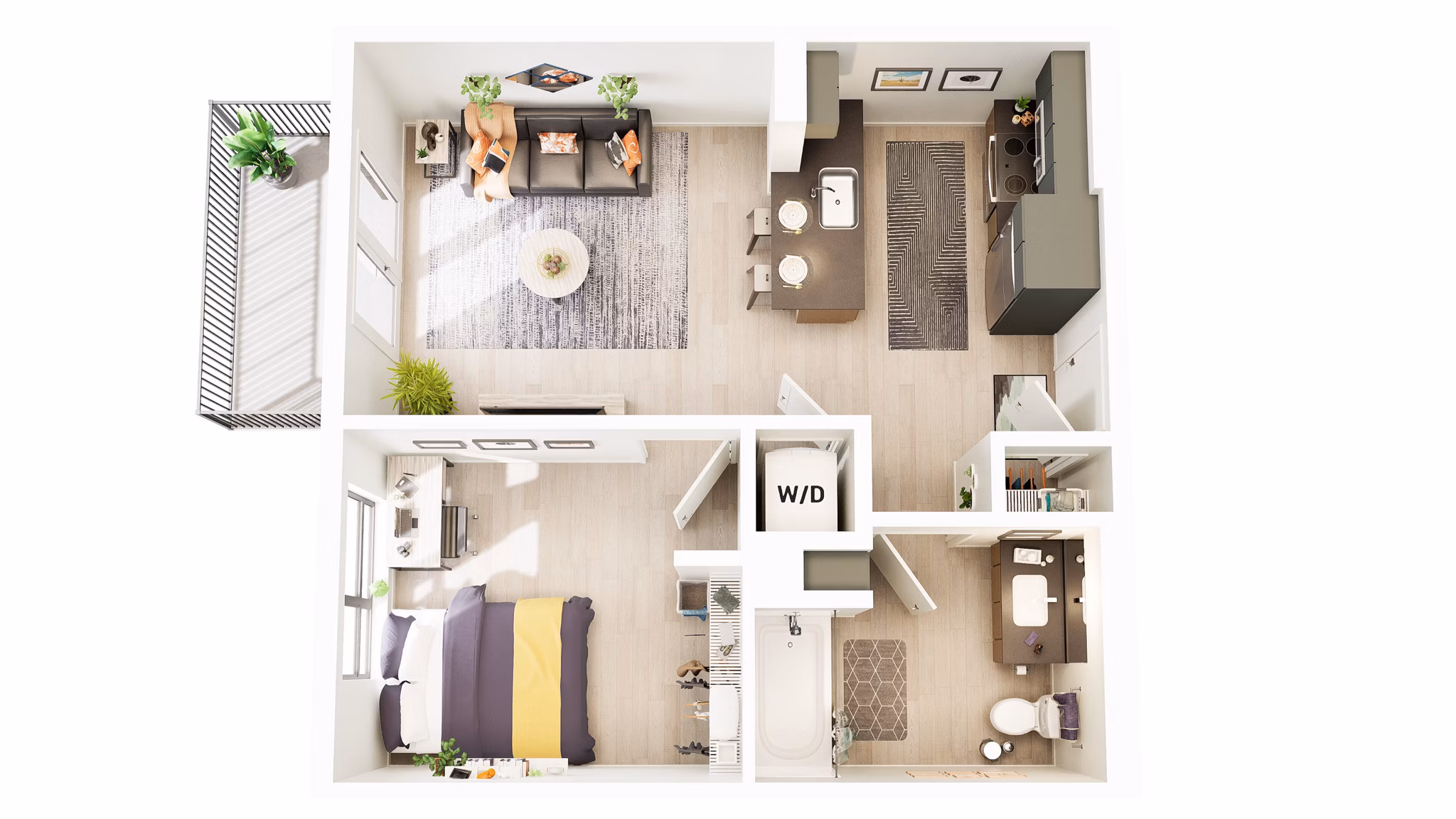 A5 floor plan at Union Grantville Apartments