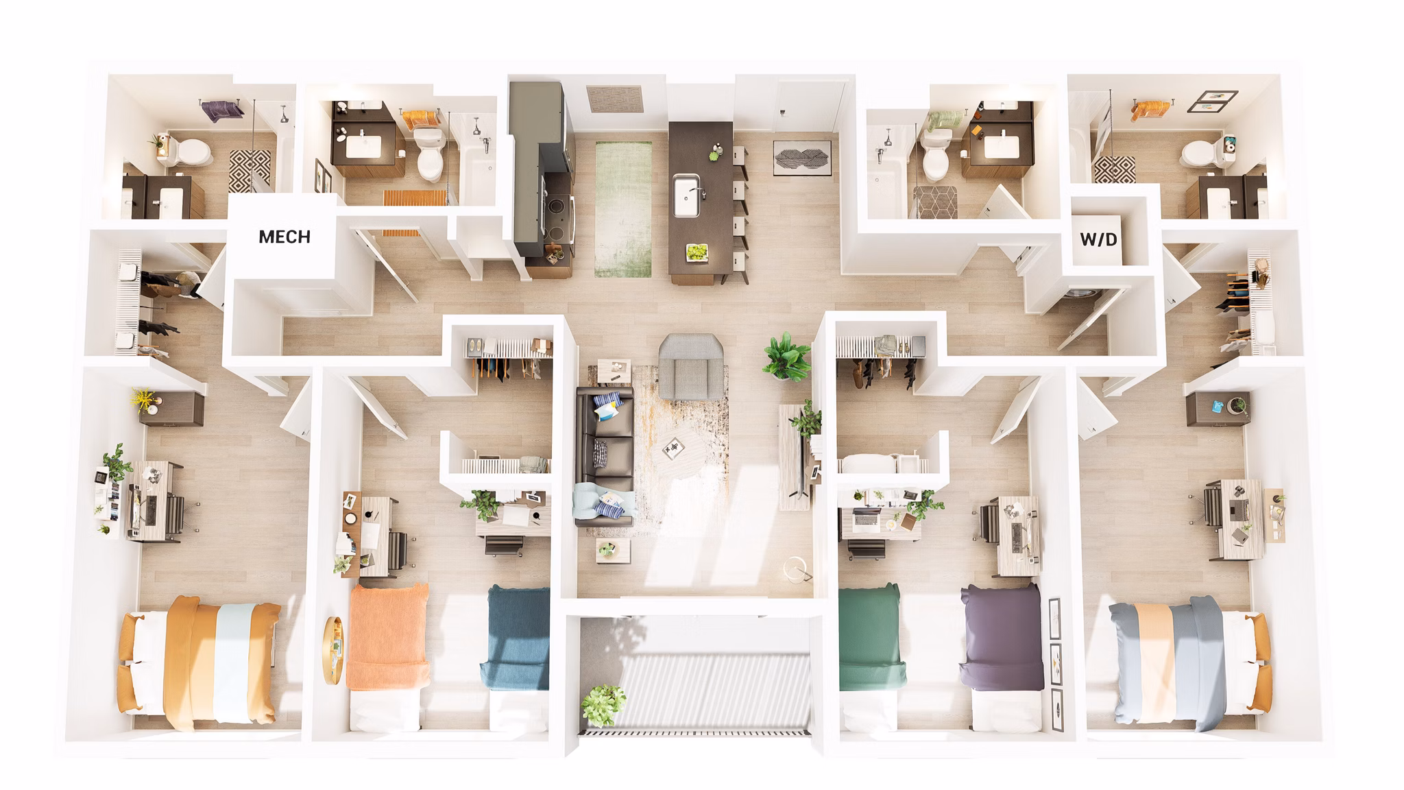 D3 floor plan at Union Grantville Apartments