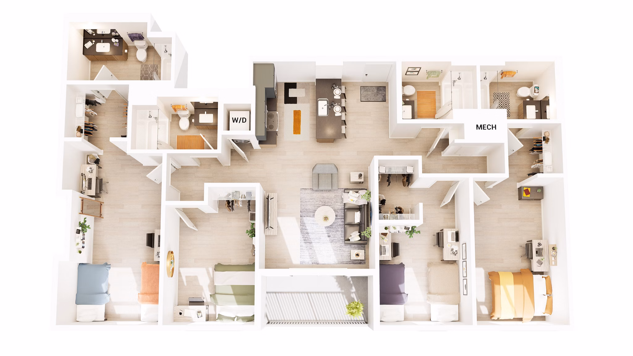 D6 floor plan at Union Grantville Apartments