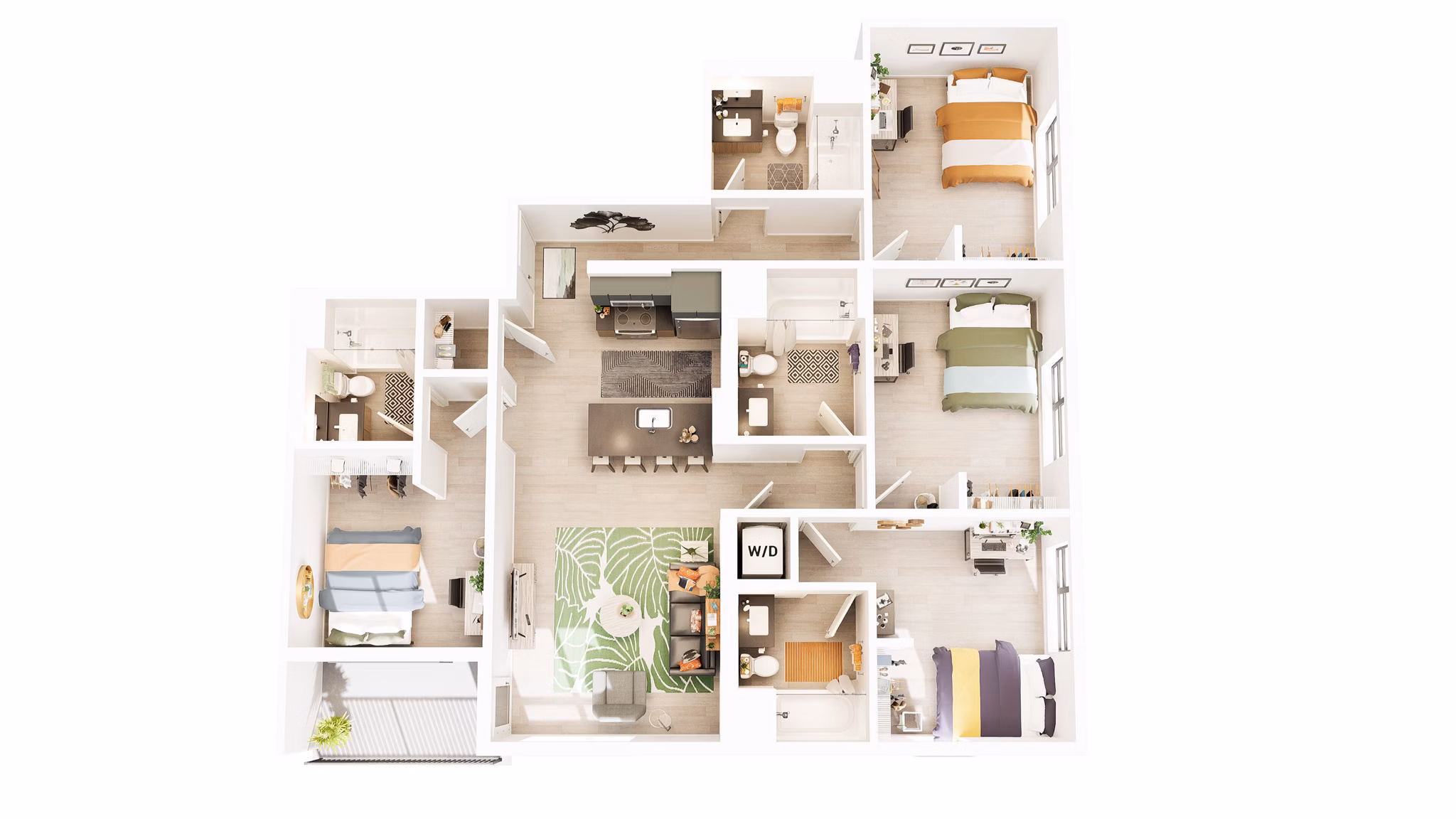 D7 floor plan at Union Grantville Apartments