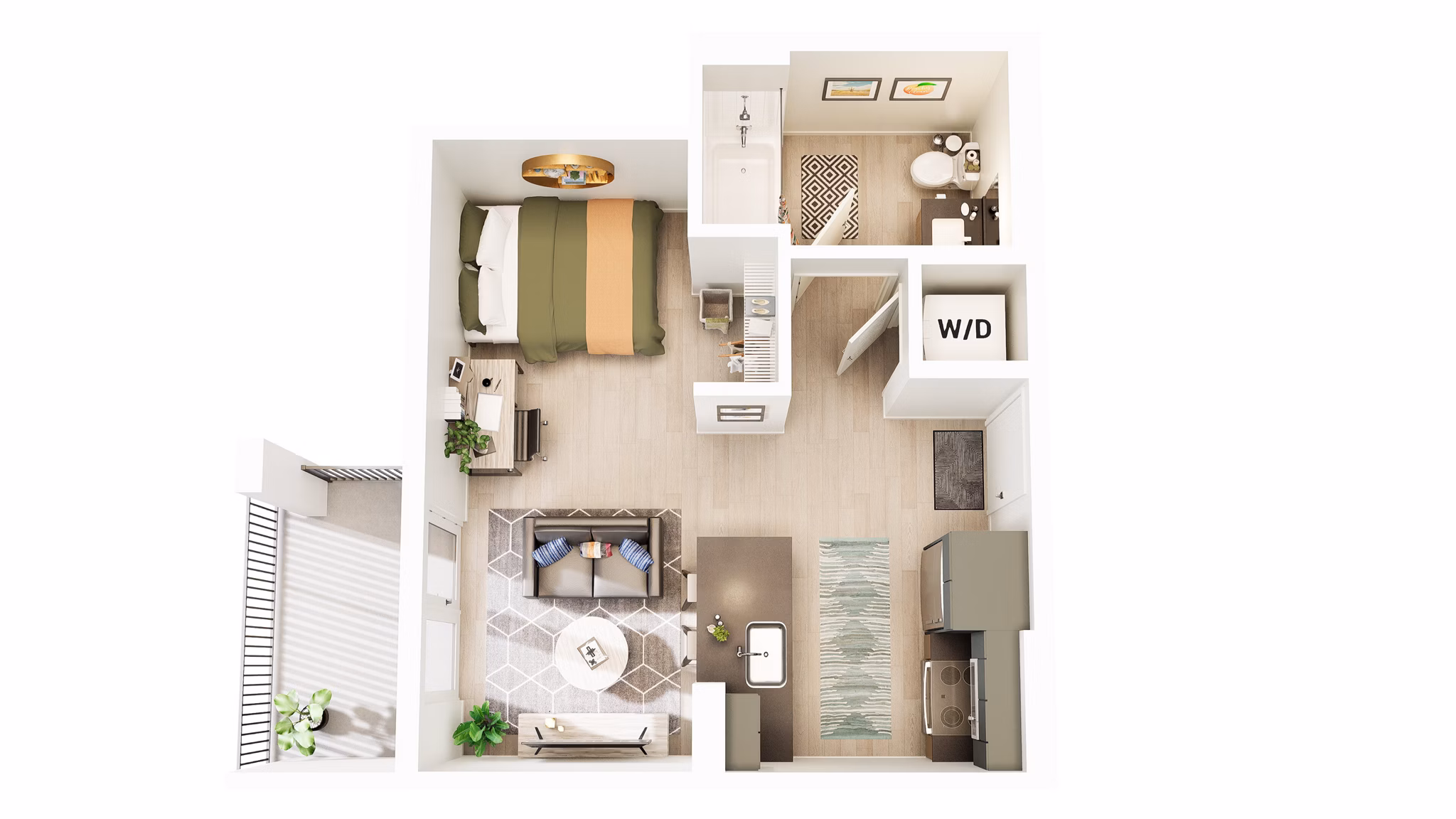 S1 floor plan at Union Grantville Apartments