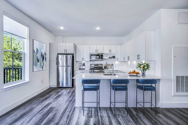 kitchen at The Burrow Apartments