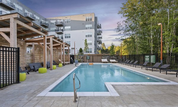 pool at The Burrow Apartments