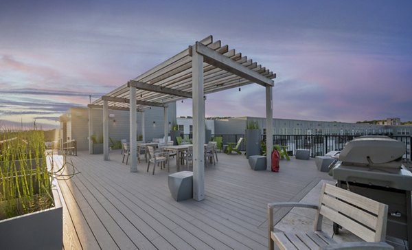 rooftop deck at The Burrow Apartments