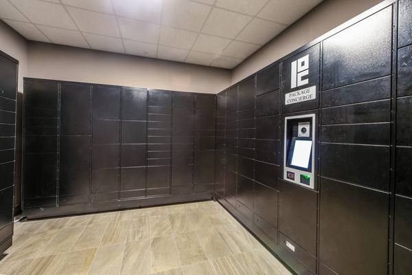 parcel pickup lockers at The Travis Apartments