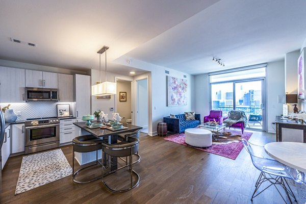 dining room at The Travis Apartments