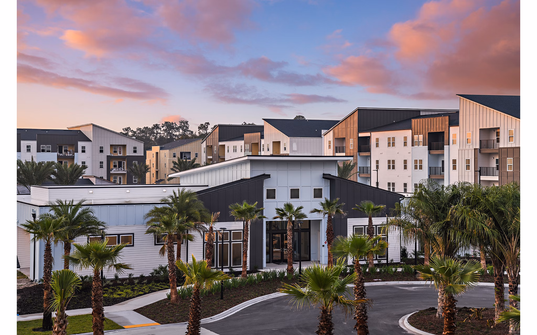 Grand Cypress Apartments: Elegant view of luxury apartments in a serene setting