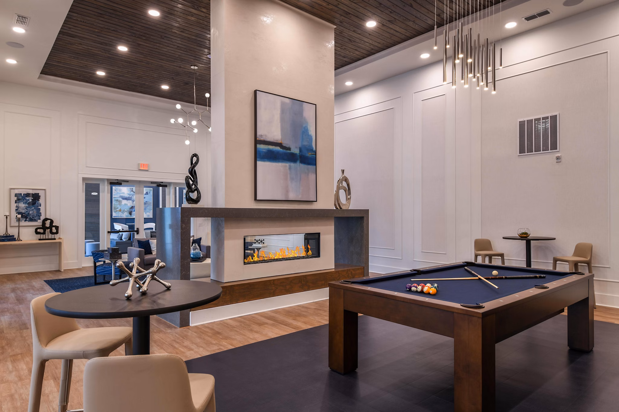 Elegant clubhouse with cozy seating and modern design at Grand Cypress Apartments