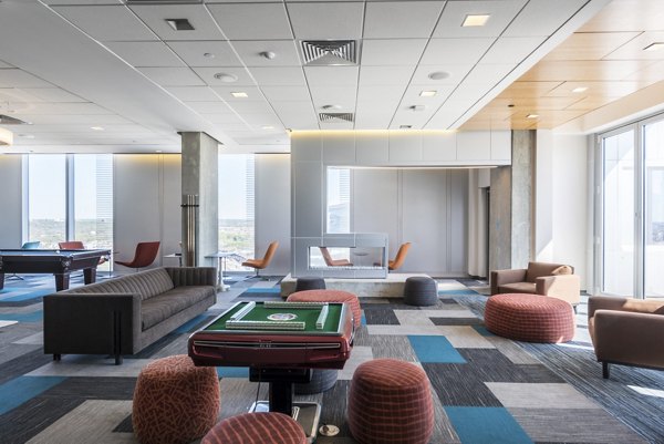 Modern clubhouse featuring premium facilities at Evo at Cira Centre South Apartments